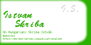 istvan skriba business card