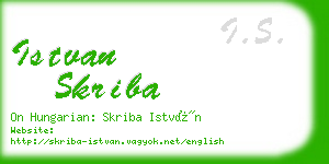 istvan skriba business card